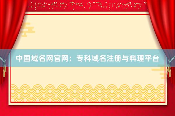 中国域名网官网：专科域名注册与料理平台